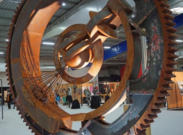 2018 Engrenage du temps 2 H3m85 — sculpture de Paul Gonez